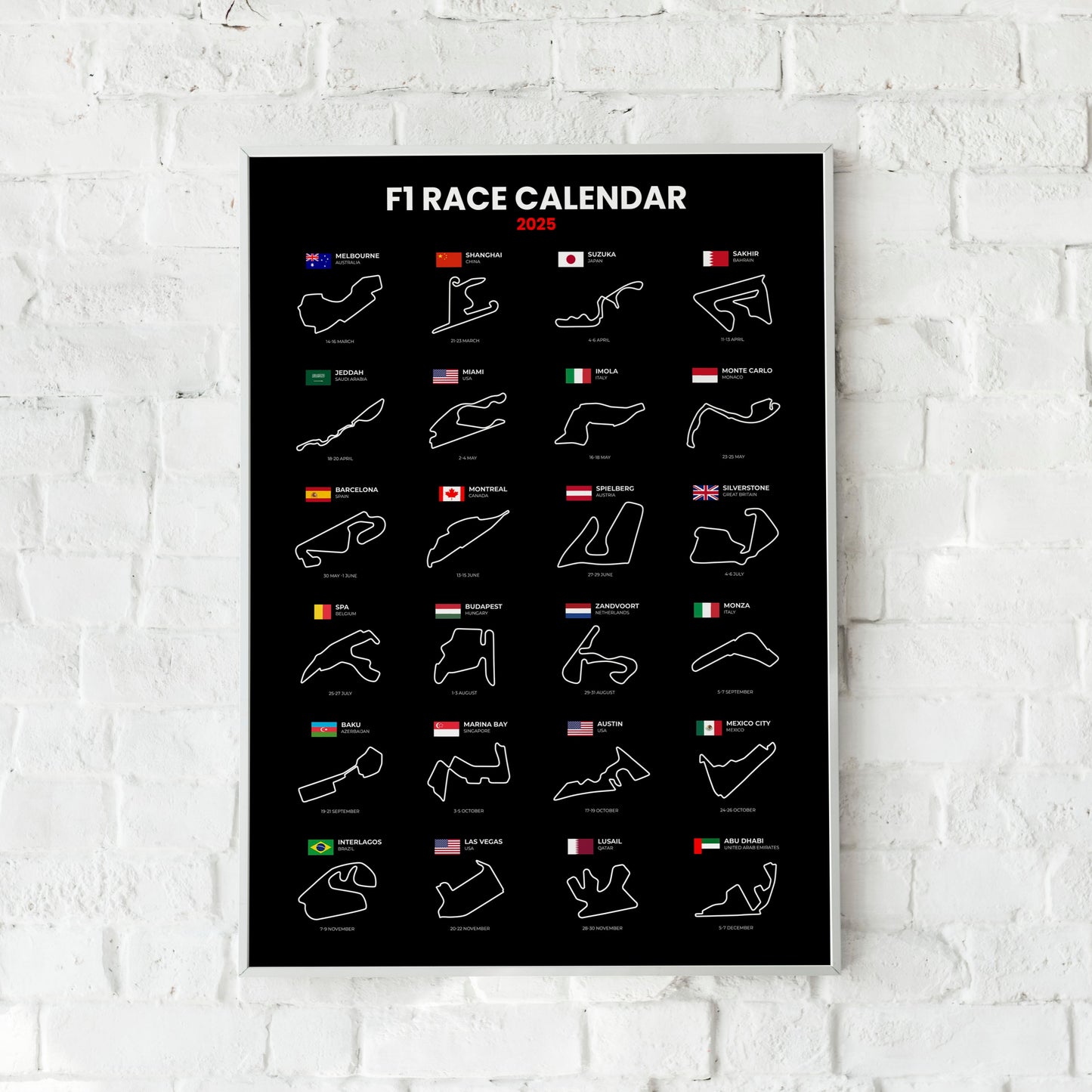 F1 2025 Calendar