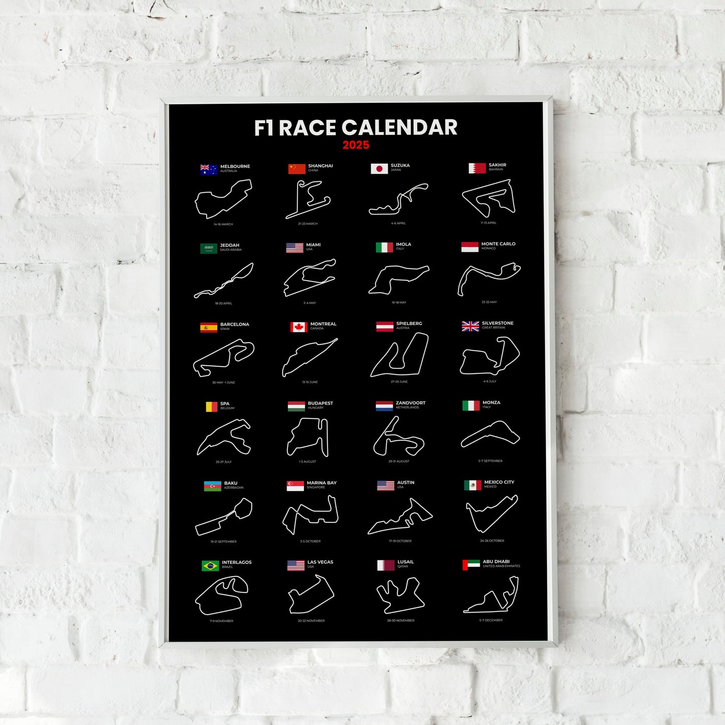 F1 2025 Calendar