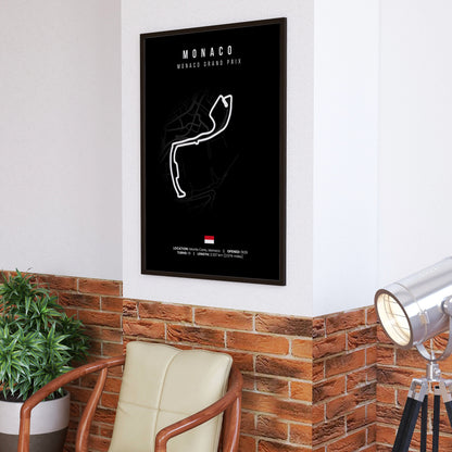 Formula 1 Wall Art, Set of 24 F1 Circuit Posters Black Edition