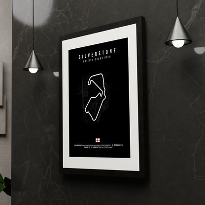 Formula 1 Wall Art, Set of 24 F1 Circuit Posters Black Edition