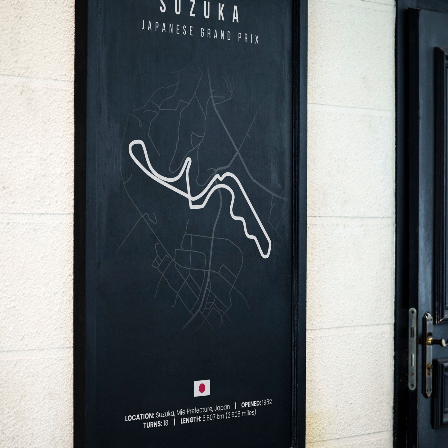 Formula 1 Wall Art, Set of 24 F1 Circuit Posters Black Edition