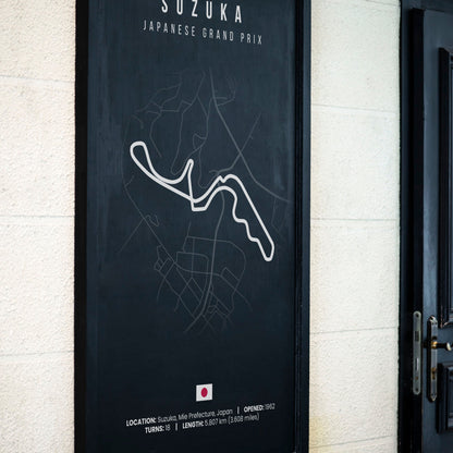 Formula 1 Wall Art, Set of 24 F1 Circuit Posters Black Edition